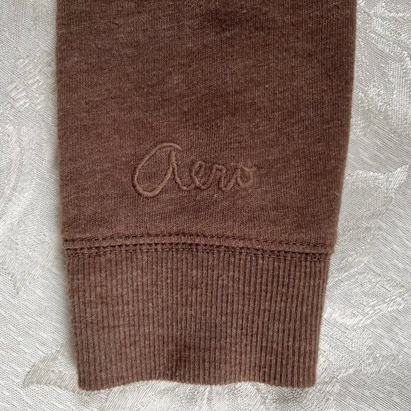 Aeropostale Cotton Blend Wide Neck Long Sleeve Sweater Sequin Tree Print XS - Picture 7 of 14